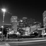 Houston Skyline Black and White Square Houston Skyline black and white
