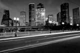 The Houston Skyline Black and White Horizontal The Houston Skyline black and white
