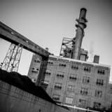 Citizens Thermal Power Plant Black and White Square Citizens Thermal Power Plant black and white