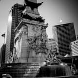 East Side Soldiers Sailors Monument Black and White Square East Side Soldiers Sailors Monument black and white