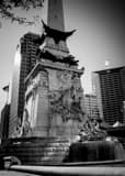 East Side Soldiers Sailors Monument Black and White Vertical East Side Soldiers Sailors Monument black and white