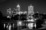 Indianapolis Skyline Black and White Horizontal Indianapolis Skyline black and white