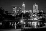 Indianapolis Skyline Black and White Horizontal Indianapolis Skyline black and white