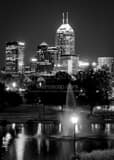 Indianapolis Skyline Black and White Vertical Indianapolis Skyline black and white