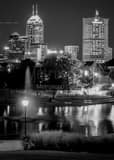 Indianapolis Skyline Black and White Vertical Indianapolis Skyline black and white