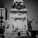 Indianas Silent Victors Black and White Square Indianas Silent Victors black and white