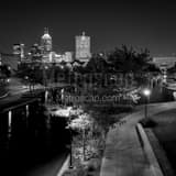 Indy Skyline Black and White Square Indy Skyline black and white