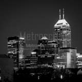 Indy Skyline Black and White Square Indy Skyline black and white