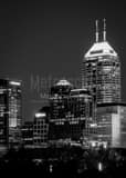 Indy Skyline Black and White Vertical Indy Skyline black and white