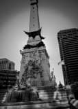 Monument Circle Black and White Vertical Monument Circle black and white