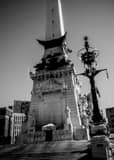 North Side Soldiers Sailors Monument Black and White Vertical North Side Soldiers Sailors Monument black and white