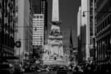 Soldiers And Sailors Monument From Meridian Street Black and White Horizontal Soldiers And Sailors Monument From Meridian Street black and white