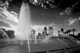 Jacksonville City Skyline Friendship Fountain Black and White Horizontal Jacksonville City Skyline Friendship Fountain black and white
