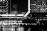 Jacksonville Landing Night Black and White Horizontal Jacksonville Landing Night black and white