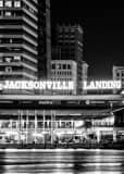 Jacksonville Landing Night Black and White Vertical Jacksonville Landing Night black and white