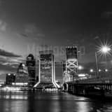 Jacksonville Skyline Black and White Square Jacksonville Skyline black and white