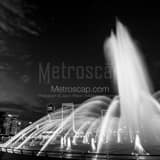 Jacksonville Skyline Friendship Fountain Black and White Square Jacksonville Skyline Friendship Fountain black and white