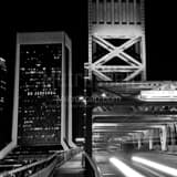 Main Street Bridge Modis Building Black and White Square Main Street Bridge Modis Building black and white