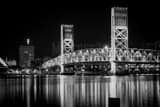 Main Street Draw Bridge St Johns River Black and White Horizontal Main Street Draw Bridge St Johns River black and white
