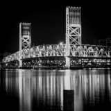 Main Street Draw Bridge St Johns River Black and White Square Main Street Draw Bridge St Johns River black and white