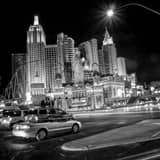 Las Vegas Blvd New York Skyline Black and White Square Las Vegas Blvd New York Skyline black and white