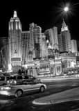 Las Vegas Blvd New York Skyline Black and White Vertical Las Vegas Blvd New York Skyline black and white