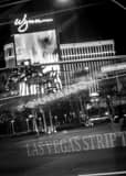 Las Vegas Strip Trolly Ghost Black and White Vertical Las Vegas Strip Trolly Ghost black and white