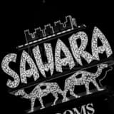 Sahara Hotel Casino Sign Black and White Square Sahara Hotel Casino Sign black and white