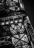 Vegas Eiffle Tower Black and White Vertical Vegas Eiffle Tower black and white