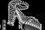 Vegas High Heel Sign Black and White Horizontal Vegas High Heel Sign black and white