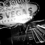 Zoom Out Las Vegas Sign Black and White Square Zoom Out Las Vegas Sign black and white