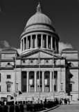 Arkansas State Capitol Building Black and White Vertical Arkansas State Capitol Building black and white