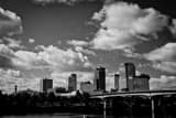 Downtown Little Rock Arkansas Skyline Black and White Horizontal Downtown Little Rock Arkansas Skyline black and white