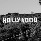 The Hollywood Sign black and white Photography Square The Hollywood Sign black and white Photography