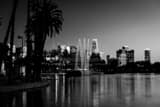 Los Angeles Skyline Echo Park Black and White Horizontal Los Angeles Skyline Echo Park black and white