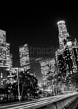 Los Angeles Skyline Us Bank Building Bank America Building Black and White Vertical Los Angeles Skyline Us Bank Building Bank America Building black and white