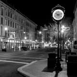 Clock Seventh And Main Black and White Square Clock Seventh And Main black and white