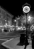 Clock Seventh And Main Black and White Vertical Clock Seventh And Main black and white