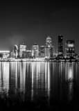 Downtown Louisville Ky Skyline Black and White Vertical Downtown Louisville Ky Skyline black and white