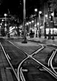 Main Street Downtown Memphis Black and White Vertical Main Street Downtown Memphis black and white