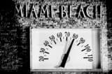Art Deco Miami Beach Temperature Gauge Black and White Horizontal Art Deco Miami Beach Temperature Gauge black and white