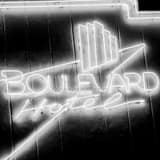 Boulevard Hotel Sign South Beach Black and White Square Boulevard Hotel Sign South Beach black and white