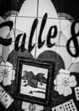 Calle Ocho Pequena Habana Black and White Vertical Calle Ocho Pequena Habana black and white