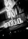 Colony Hotel Sign Black and White Vertical Colony Hotel Sign black and white