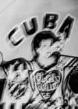 Cuba Mural Little Havana Black and White Vertical Cuba Mural Little Havana black and white