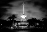 Desoto Fountain Coral Gables Black and White Horizontal Desoto Fountain Coral Gables black and white
