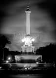 Desoto Fountain Coral Gables Black and White Vertical Desoto Fountain Coral Gables black and white