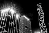 Downtown Miami Skyscrapers Night Black and White Horizontal Downtown Miami Skyscrapers Night black and white