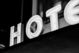 Hot Neon Sign Black and White Horizontal Hot Neon Sign black and white