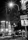 Us Route 1 Downtown Miami Black and White Vertical Us Route 1 Downtown Miami black and white